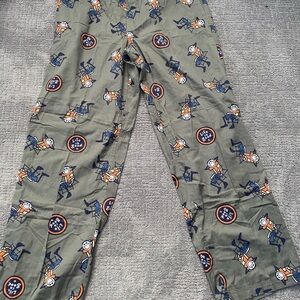 Life Is Good Mens Large Cartoon Print pajama Pants - Olive